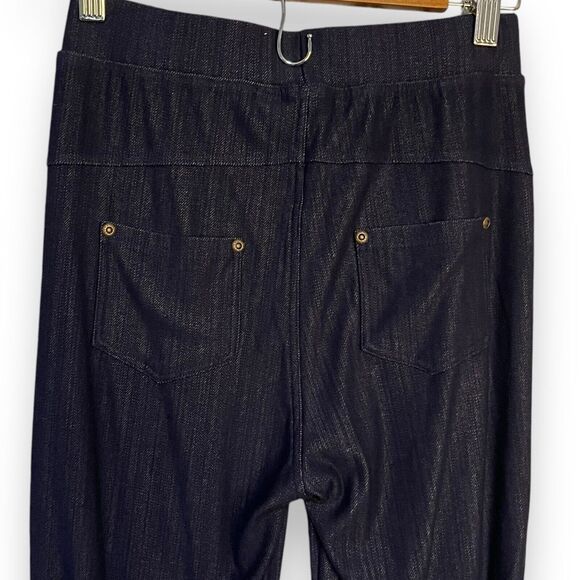 Yahada Pull On Jeggings Womens One Size Dark Blue Stretch Casual Travel Academia - Picture 6 of 11